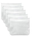 Kit 5 Porta Alimentos Silicone Zíper Abre e Fecha Reutilizável 26x20cm